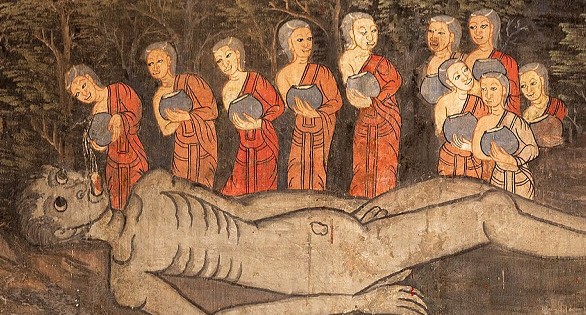 ระวังเป็นเปตรเพราะนิยม "กินดีอยู่ดี" 6 เปรต วัดสุทัศน์ ภาพ