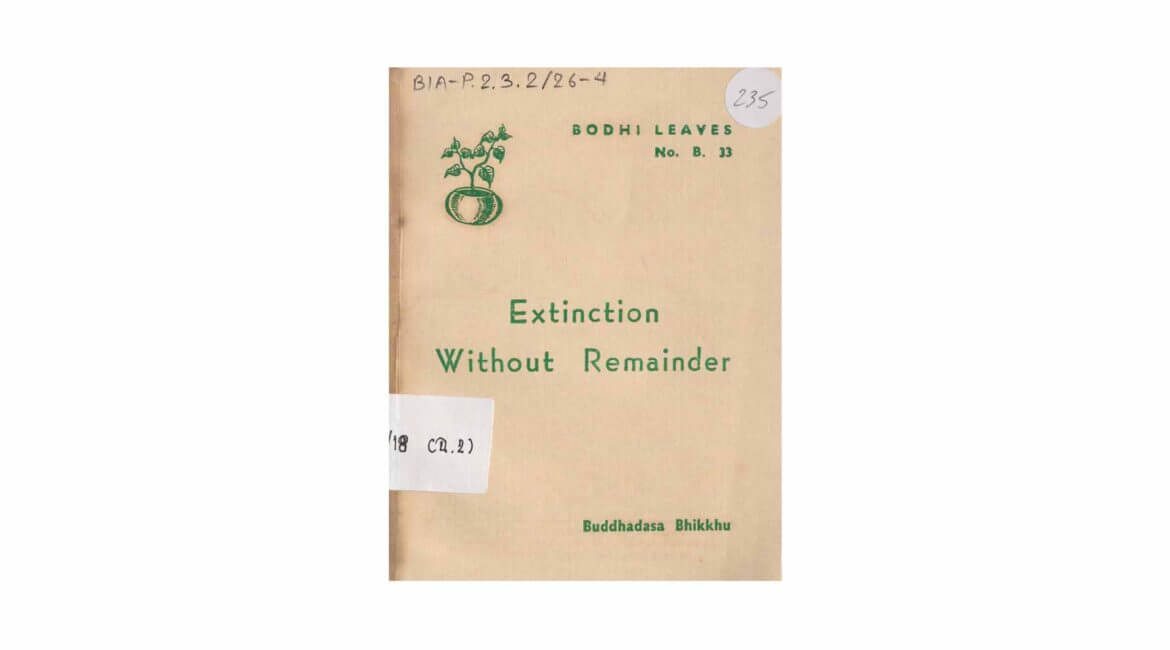 EXTINCTION WITHOUT REMAINDER (1967) 14 EXTINCTION WITHOUT REMAINDER 1967