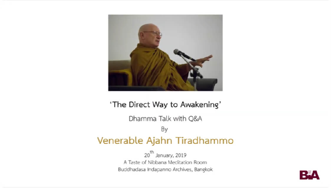 2019.01.20 The Direct Way to Awakening 1 The Direct Way to Awakening