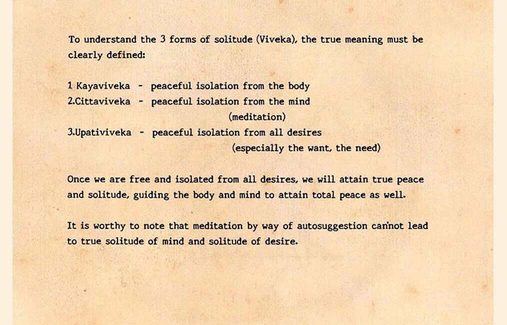 Solitude 3 (Viveka 3) 18 11 Dhamma Likhit