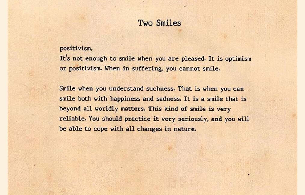 Two Smiles 17 12 Dhamma Likhit