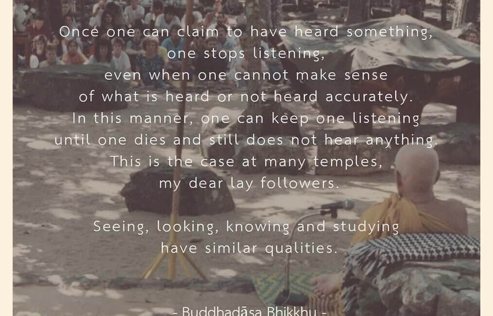 Will: Just to be able to hear something 16 13 Dhamma Likhit