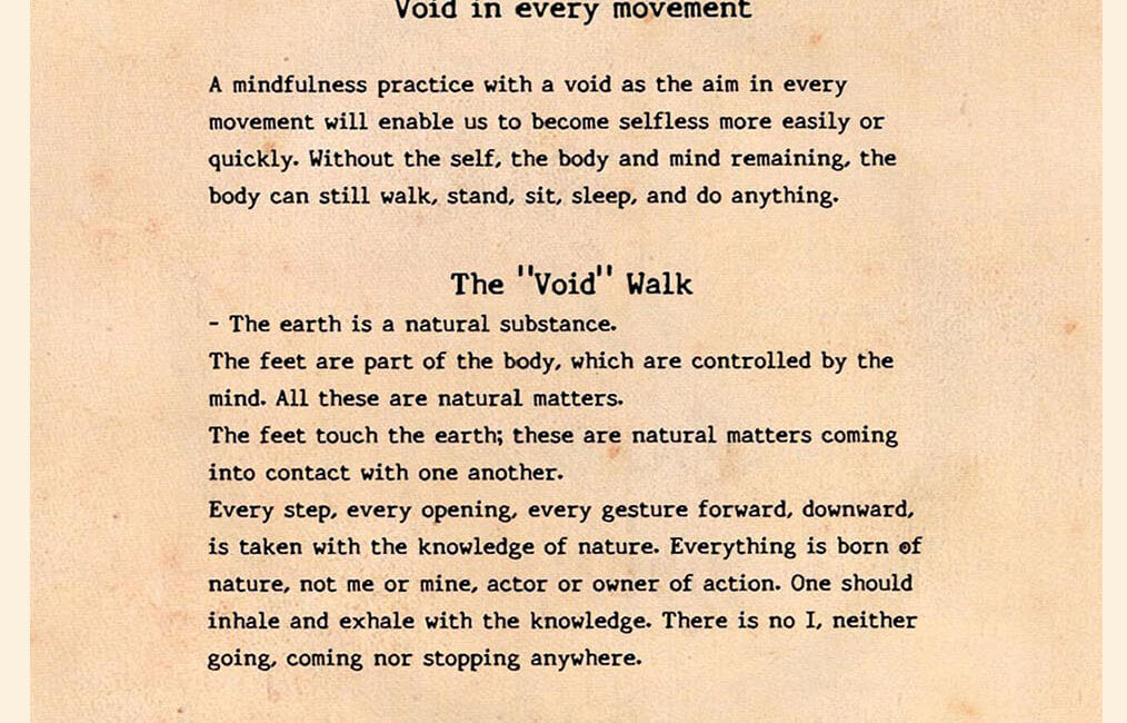 Void in every movement 10 19 Dhamma Likhit