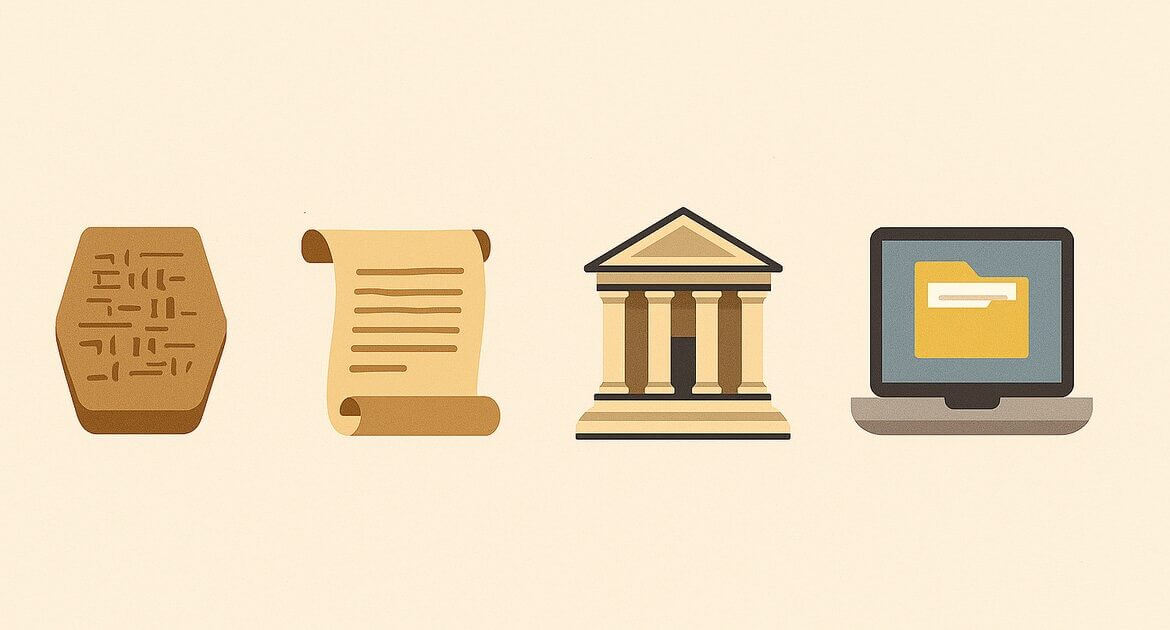 ประวัติศาสตร์ของจดหมายเหตุ: การเดินทางของความทรงจำที่ไม่เคยหยุดนิ่ง 6 จดหมายเหตุ ประวัติศาสตร์