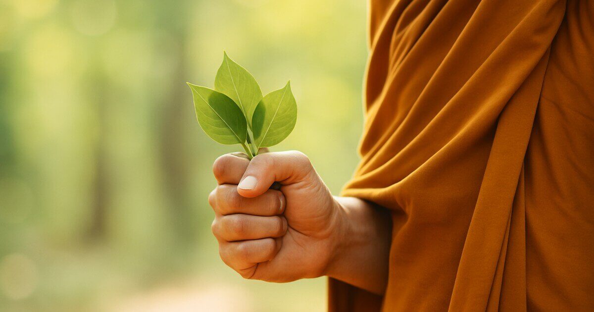 หัวใจพุทธศาสนา, ใบไม้กำมือเดียว