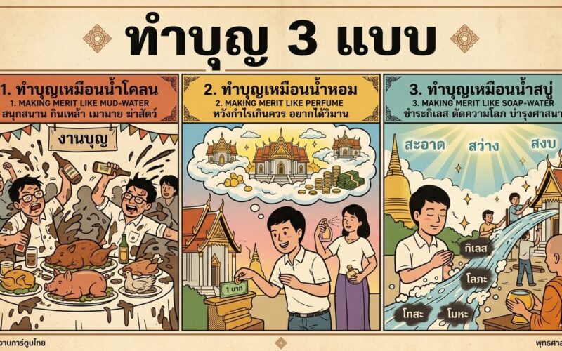 ทำบุญสามแบบ