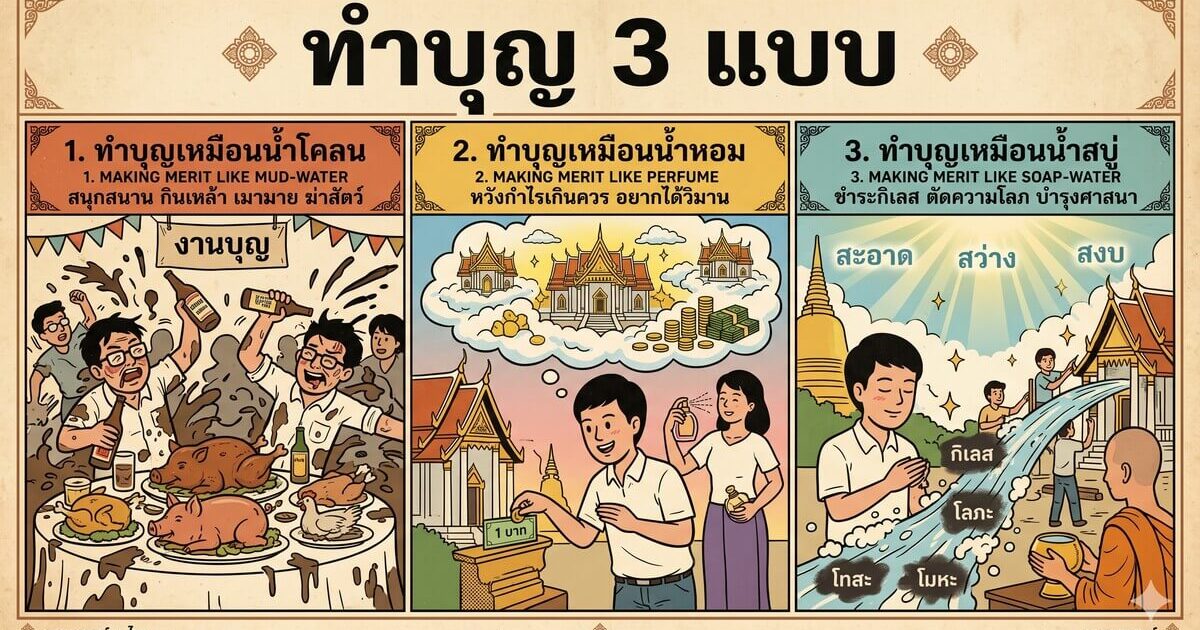 ทำบุญสามแบบ
